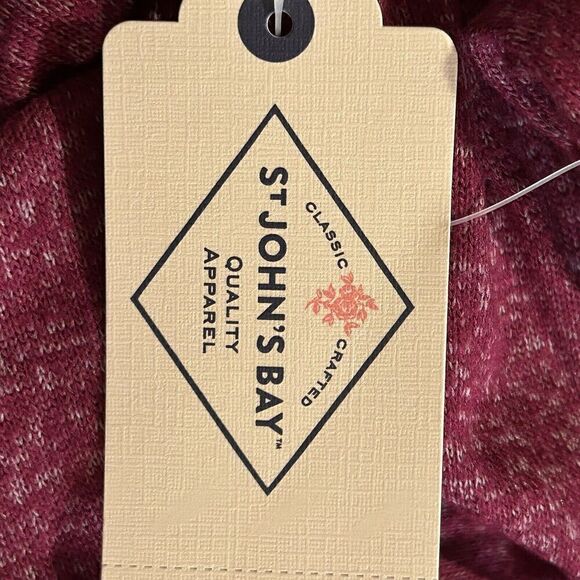 St. John's Bay Women's XL V Neck Sweater Royal Magenta - Picture 4 of 5